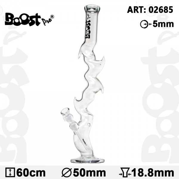 Boost Hells Fury Glass Bong- H:60cm- Ø:50mm- SG:18.8mm