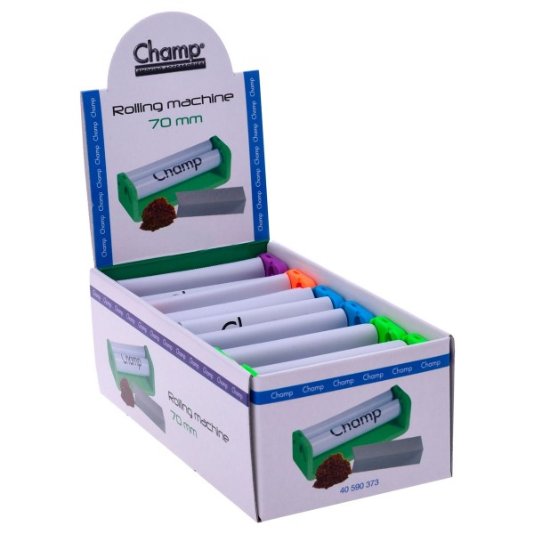 Champ | Rolling Machine 70mm with different colors in a display of 12pcs