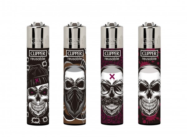 Clipper | X Boys refillable lighters with mixed designs - 48pcs in display