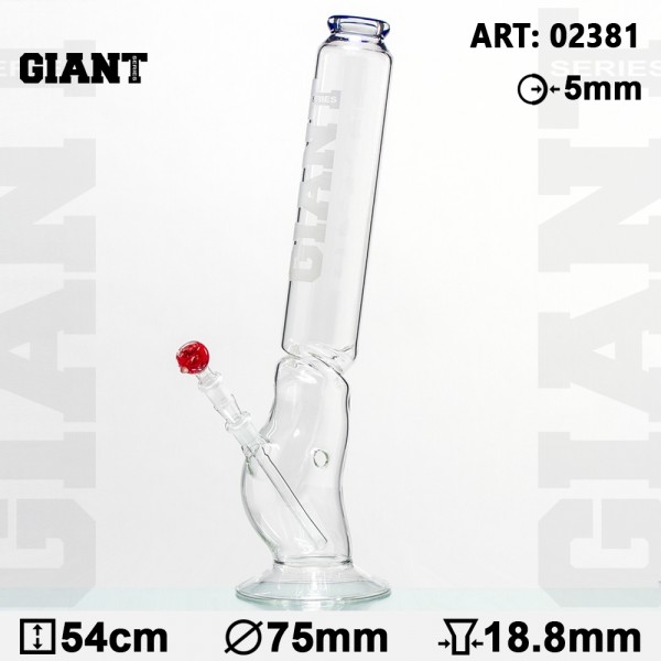 Gigante | Perno de vidrio Bong- H:54cm- Ø:75mm- Socket:18.8mm