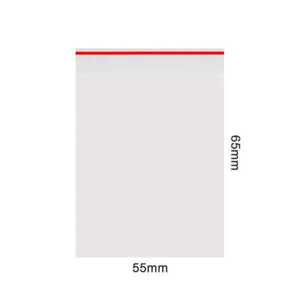 Amsterdam | Zipper Bags 55mm x 65mm 50µ (MU) Red 1000pcs in a display