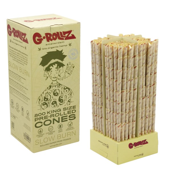 G-Rollz | KS Organic Hemp Extra Thin Pre-rolled Cones Set - 800 pcs