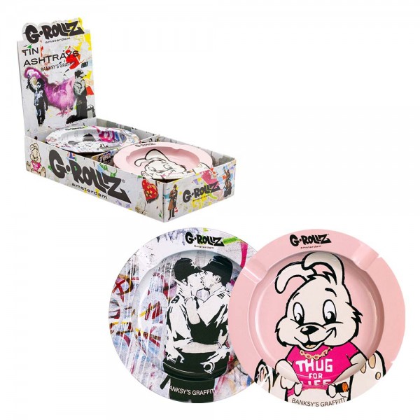 G-Rollz | Banksy's Graffiti Ashtrays 12pcs in Display - Dia: 13.5cm