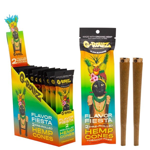 G-Rollz | 2x Multifruit Flavored Pre-Rolled Hemp Cones (12 Pack Display, 24 Blunts)