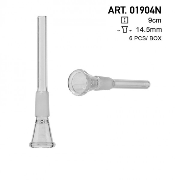 Amsterdam | Glass Chillum - SG:14.5mm- small hole - L:9cm - 6pcs/box