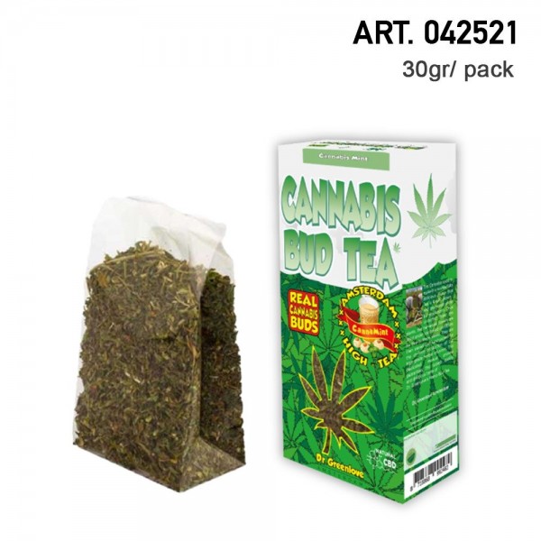 Cannabis | 100% Cannabis Mint Bud Tea - Hemp Bud Tea made with 100% real cannabis buds!