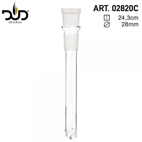 DUD Shisha | Replacement Slithole Diffuser chillum for DUD Glass Hookah art 02817C- CRYSTAL