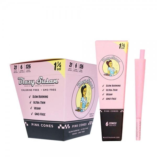BLAZY SUSAN | 6x Pink Cones - 1 ¼ Size (21 Packs)