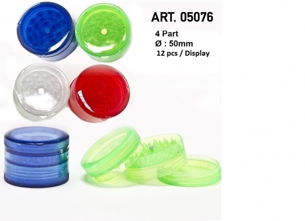 Amsterdam | Acrylic Grinders - Ø:50mm- 4part-12pcs/display- mix of colors