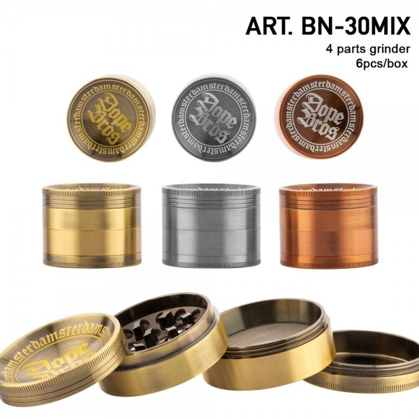 Dope Bros | Grinder- 4part-Ø:56mm-6pcs/box-mix of colors