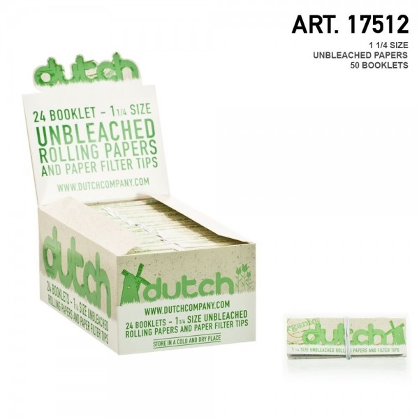 Dutch | 1-1/4 Size unbleached papers - 50 booklets