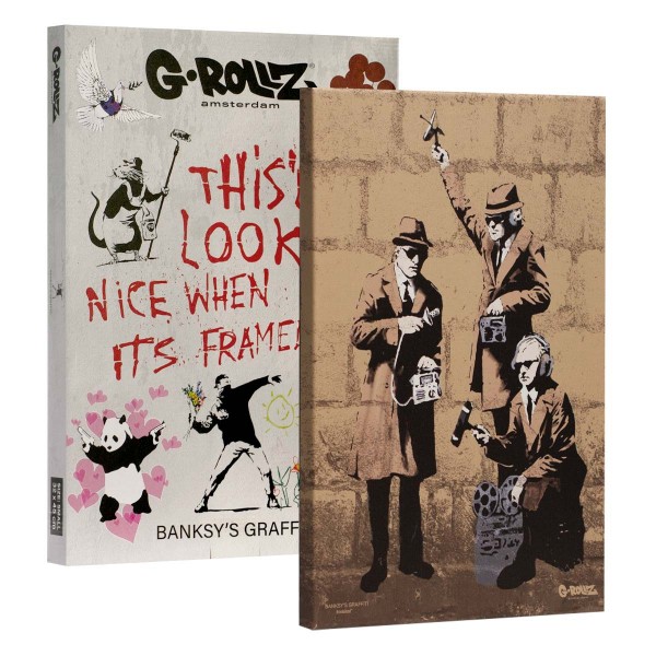 G-Rollz | Banksy&#039;s Graffiti - SPY BOOTH Canvas (48x67.5x2.5cm)