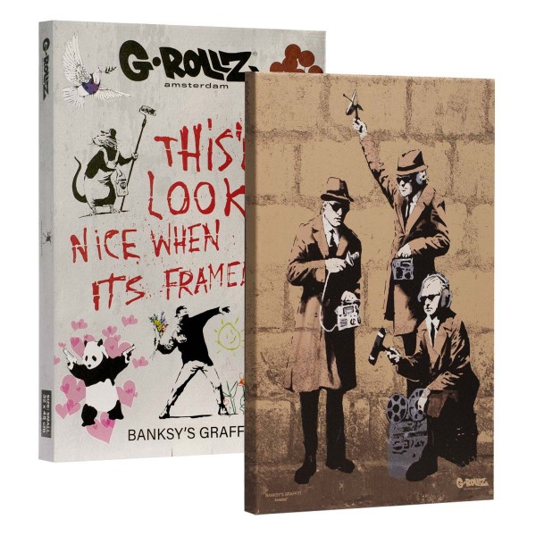 G-Rollz | Graffiti de Banksy - Toile SPY BOOTH (48x67.5x2.5cm)