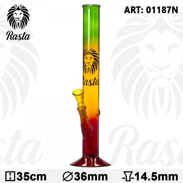 Rasta | Glass Bong- H:35cm- Ø:36mm - SG:14.5mm