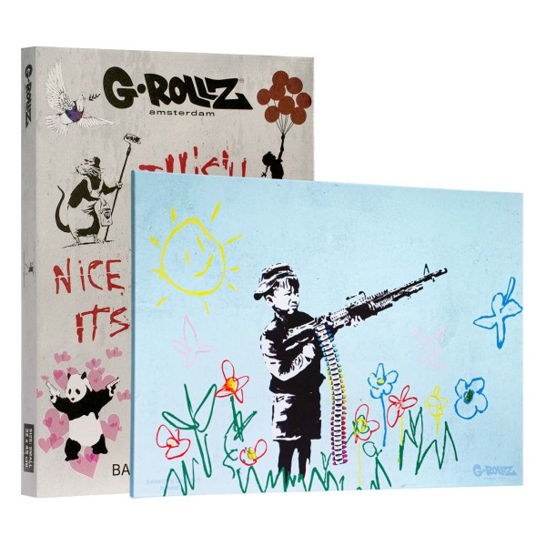 G-Rollz | Banksy&#039;s Graffiti - CHILD SOLDIER Canvas (90x64x3cm)