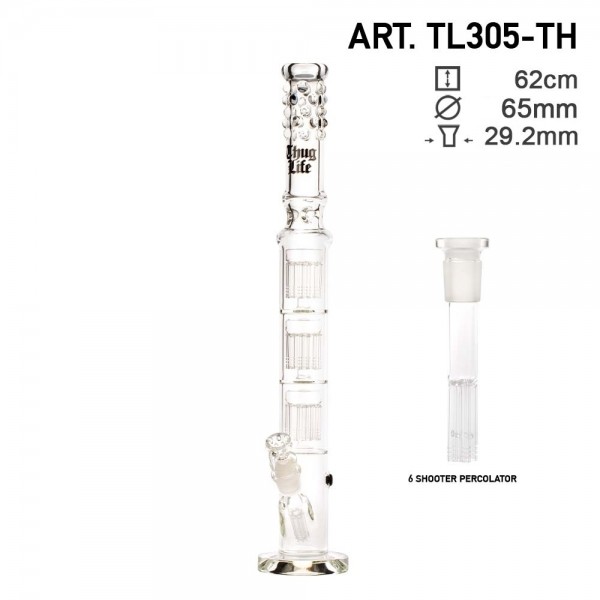 Thug Life | LABZ H:58cm - Ø:62mm - SG: 29.29mm with 6 shooter chillum