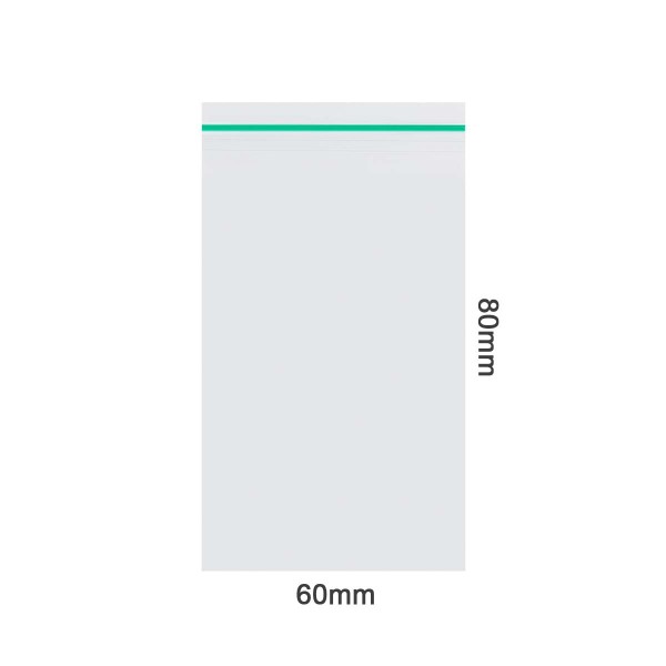 Amsterdam | Zipper Bags 60mm x 80mm 50µ (MU) Green 1000pcs in a display