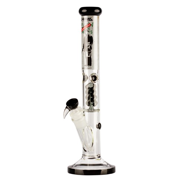 G-Rollz | Banksy's Graffiti 'Speeding Tricycle' - Bong droit Blanc H:45cm - Ø:50mm - SG:29.2mm