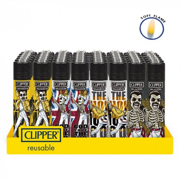 Clipper | Transparant refillable lighters The Best + BW - 48pcs in display