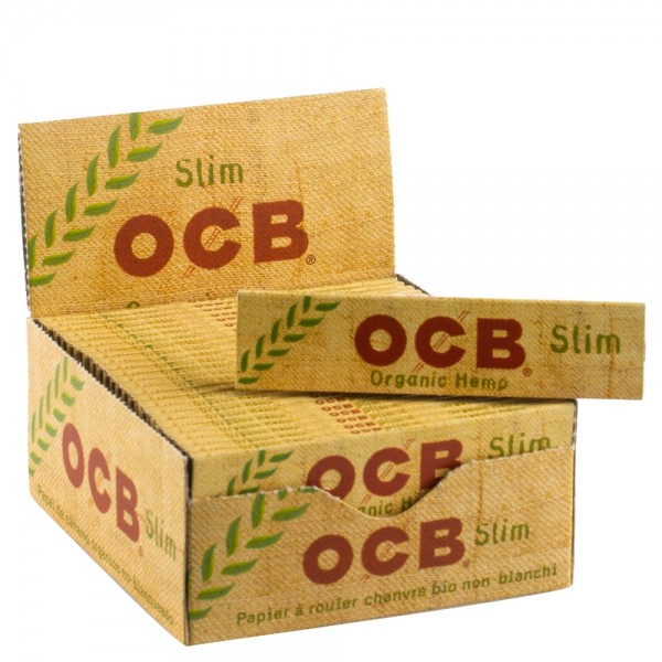 OCB | Organic Hemp King Size Slim Papers Slim 50 booklets in display