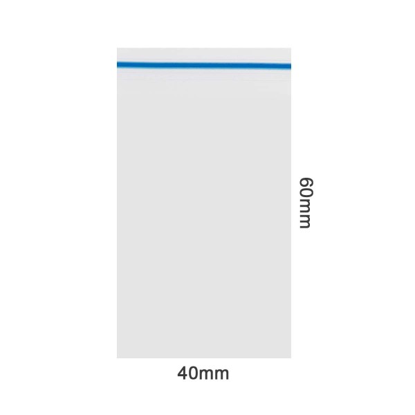 Amsterdam | Zipper Bags 40mm x 60mm 70µ (MU) Blue 1000pcs in a display