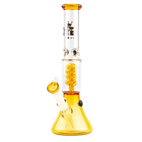 Grace Glass | Small Boy Umber Beaker Spiral perc Bong H:34,5cm Socket:18.8mm TH:5mm