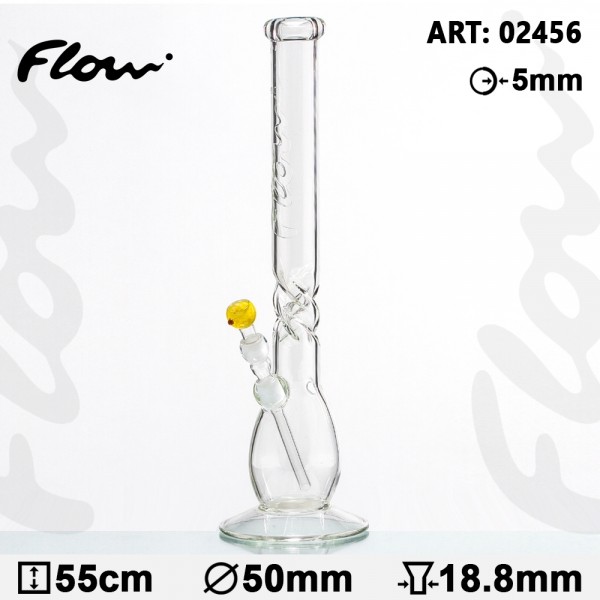 Flow Bouncer Glass Bong - H:55cm - Ø:50mm - WT:5mm (circa)