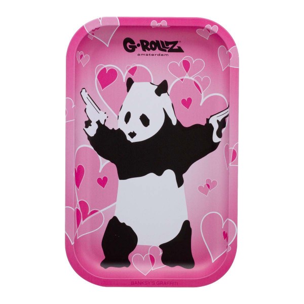 G-Rollz | Banksy&#039;s Graffiti &#039;Panda Gunnin&#039; Medium Tray 17.5 x 27.5cm