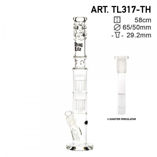 Thug Life | LABZ H:58cm - Ø:65mm - SG: 29.29mm with 6 shooter chillum