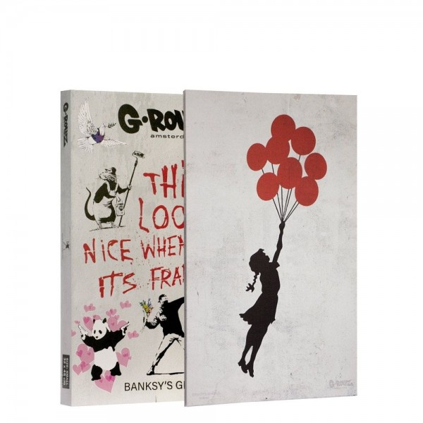 G-Rollz | Banksy&#039;s Graffiti - BALLOON GIRL Canvas (64x90x3cm)