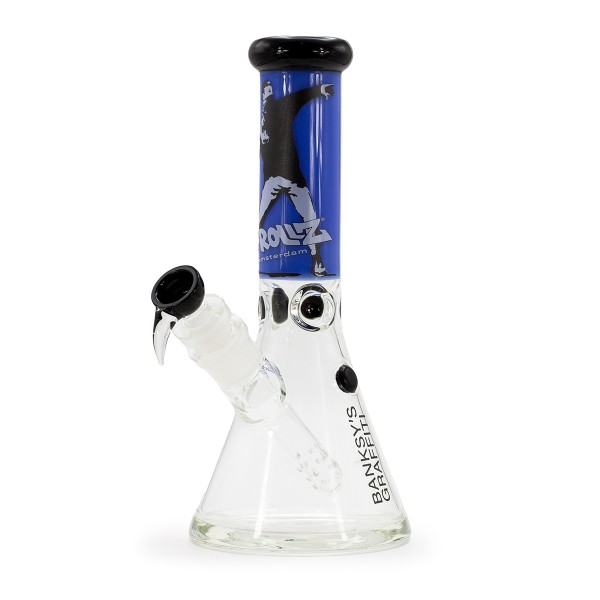 G-Rollz | Banksy's Graffiti 'Rude Copper' - Beaker Black Bong H:31cm - Ø:50mm