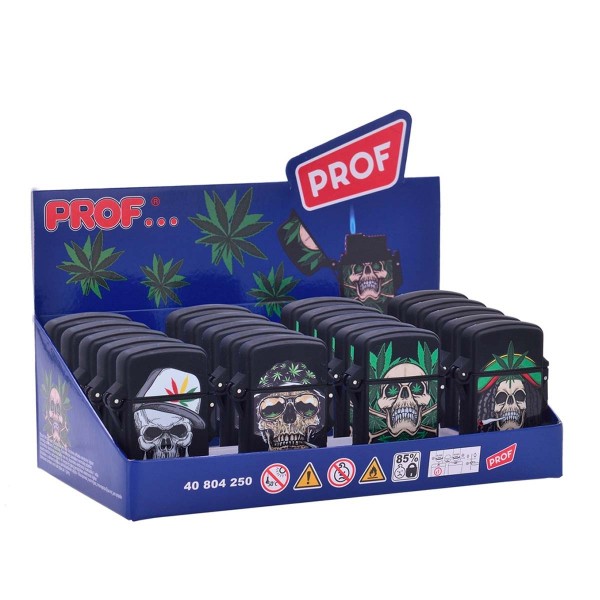 Prof | Torch with Rasta Skull logo's there are 20 pcs in a display with different logo's