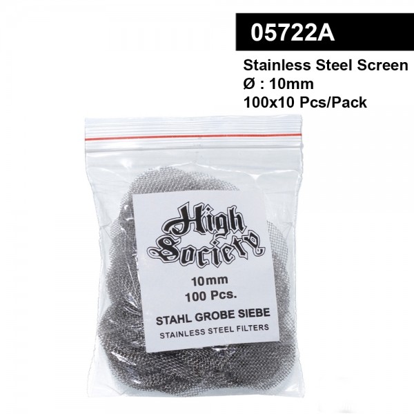 High Society | Stainless steel Screen - Ø:10mm -100pcs x 24 Pack =2400 Pcs