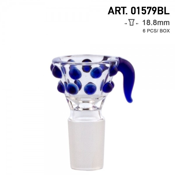 Amsterdam | Glass Bowl Socket - diamond details - SG: 18.8mm - 6pcs in a display