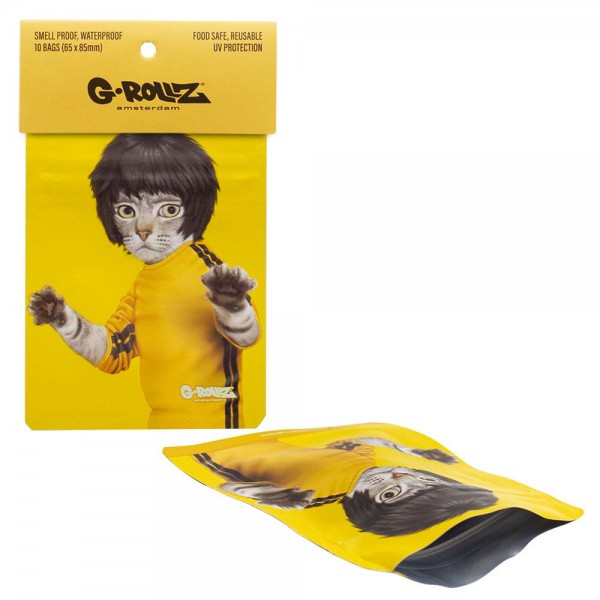 G-Rollz | &#039;Kung Fu&#039; 65x85mm Smellproof Bags - 10pcs in Display