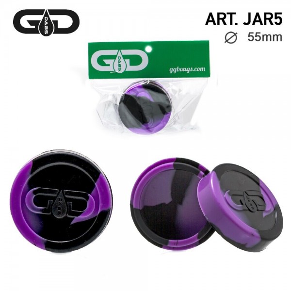 Grace Glass | Dabs Silicon Jar- Purple Black- Ø:55mm