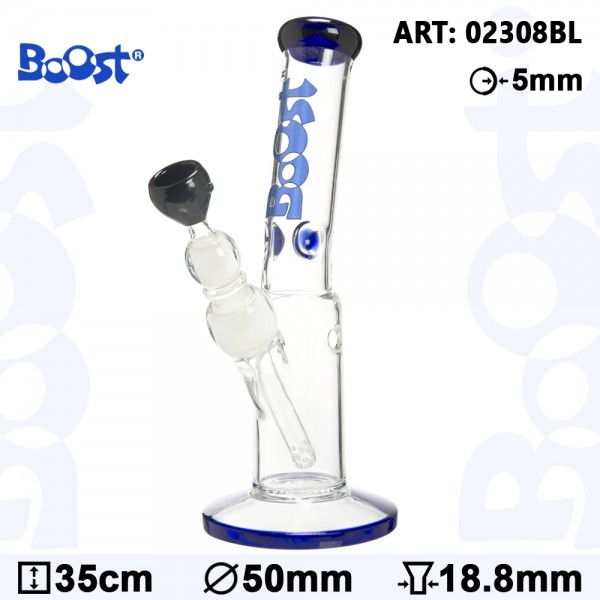 Hangover Bong Glass Boost-Blue- H:35cm- Ø: 50mm- SG:18.8mm