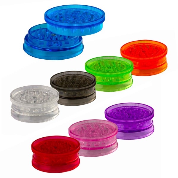 Grinder Plastic Amsterdam- 2part-Ø:60mm-48pcs/box-mix of colors