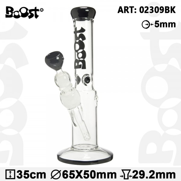 Boost | Bong Glass - Black- H:35cm-Ø:50mm-SG:29.2mm