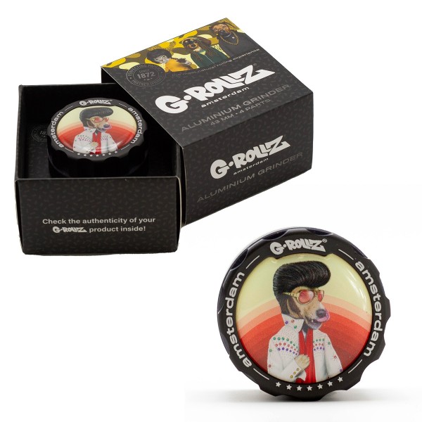 G-Rollz | Pets Rock &#039;Vegas&#039; 4part Grinder - 43mm - 6pc In Display