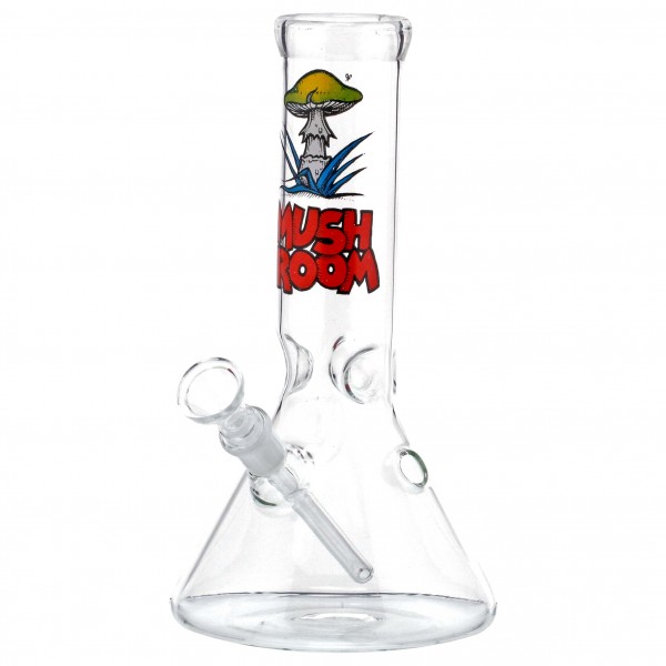 Champiñón | Vaso de Cristal Bong- H:23cm - Ø:45mm - Zócalo:14.5mm