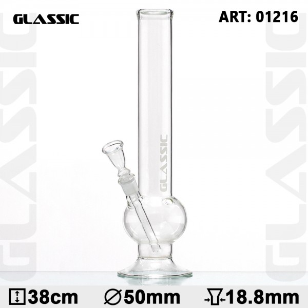 Glassic | Bouncer Bong - H:38cm- Ø:50mm- Sockel:18.8mm