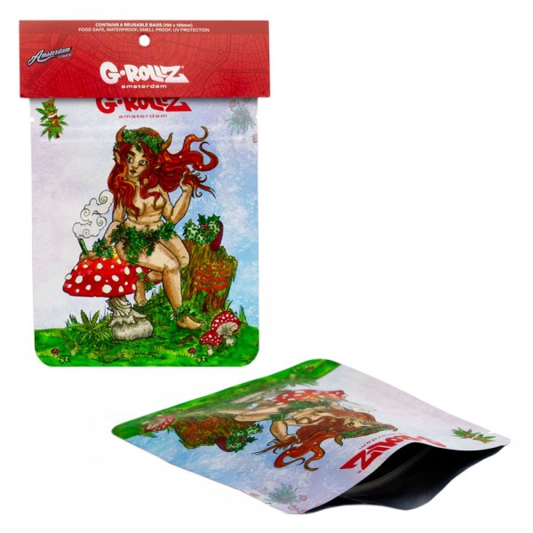 G-Rollz | 'Vondel Nymph' 100x125 mm smellproof bag - 8pcs in Display