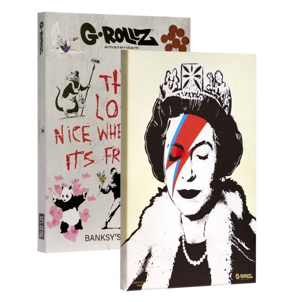 G-Rollz | Banksy&#039;s Graffiti - LIZZIE STARDUST Canvas (32x45x2cm)