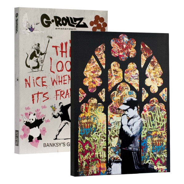 G-Rollz | Banksy&#039;s Graffiti - CHURCH OF GRAFFITI Canvas (48x67.5x2.5cm)