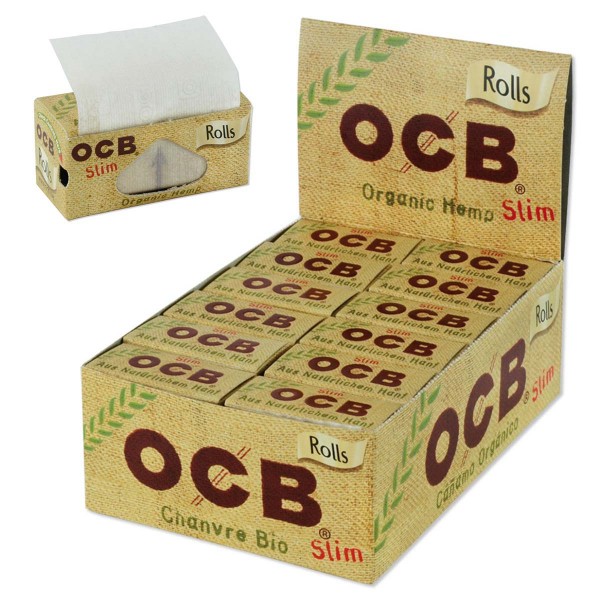 OCB | Organic Hemp Rolls, approx.4m x 44mm, Display of 24 pcs