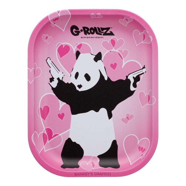 G-ROLLZ | Banksy&#039;s Graffiti &#039;Panda Gunnin&#039; Small Tray 14x18 cm