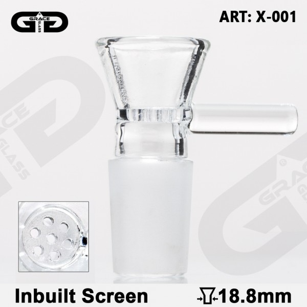 Grace Glass | Bowl- Clear- SG:18.8mm - Inbuilt screen