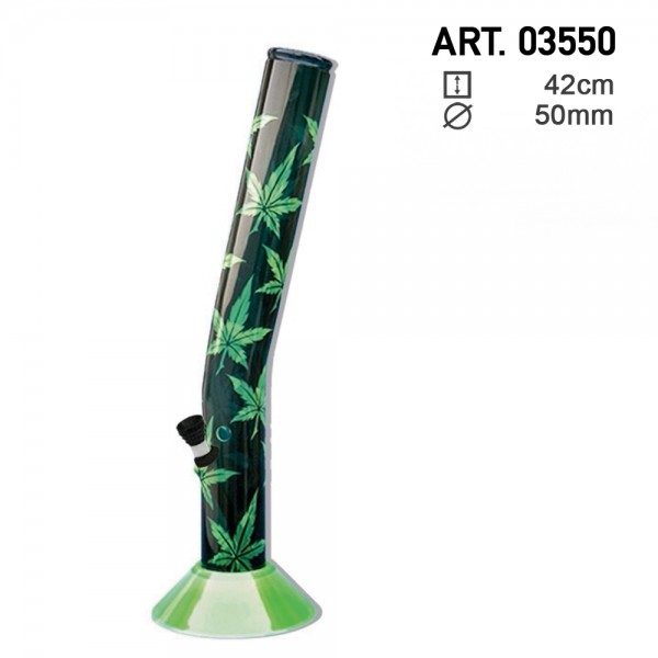 Leaf | Acrylic Hangover Green Multi Leaf Bong- H:42cm- Ø:50mm