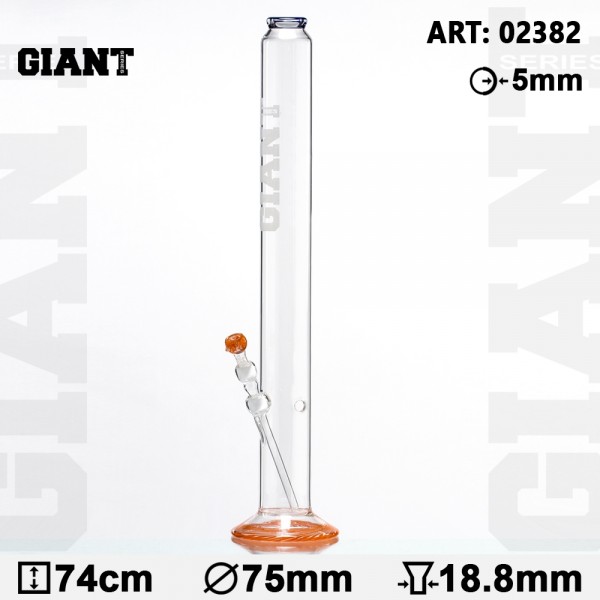 Giant | Cane Glass Bong -H:74cm- Ø:75mm - Socket:18.8mm